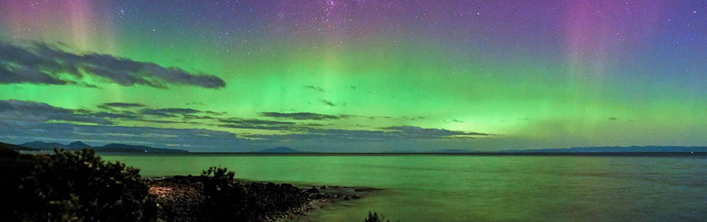 Southern Lights from the front of the house